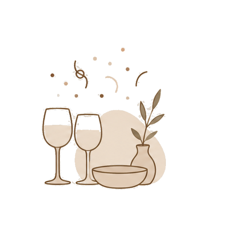 Illustration festive pour un évènement privé