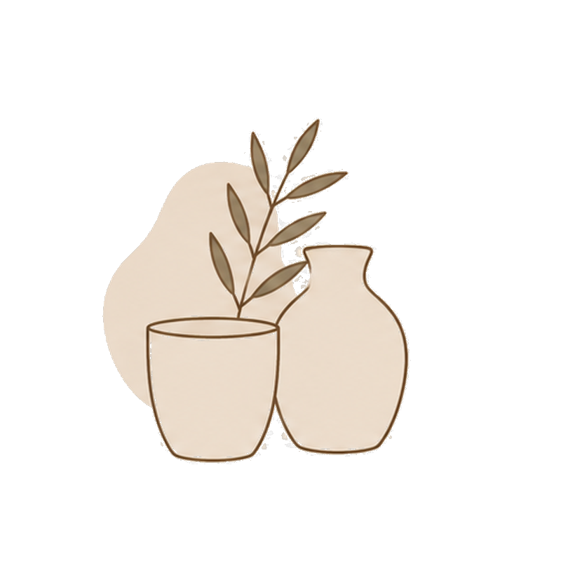 Illustration de céramiques pour un moment entre amis
