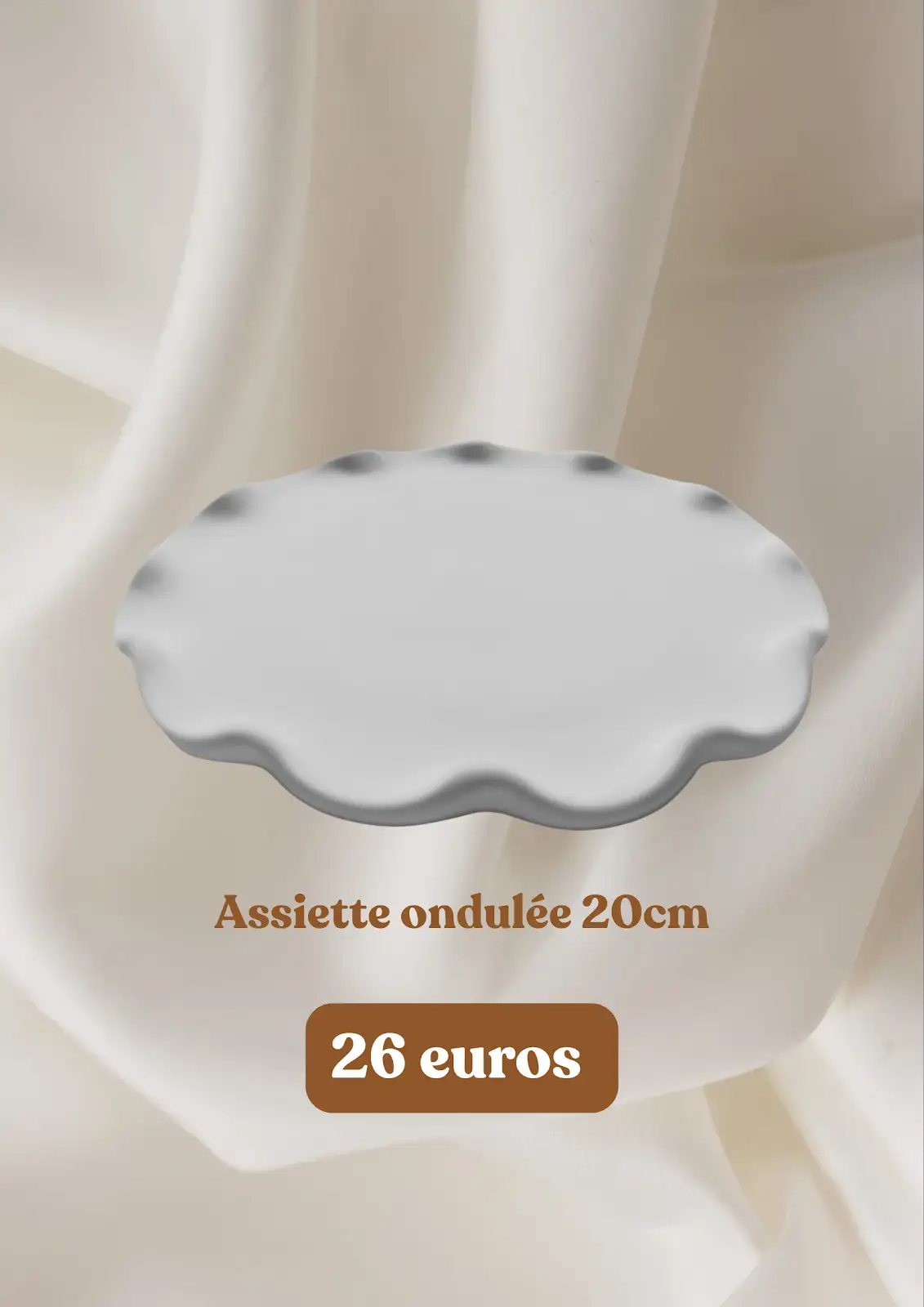 Assiette ondulée 20 cm - 26 euros